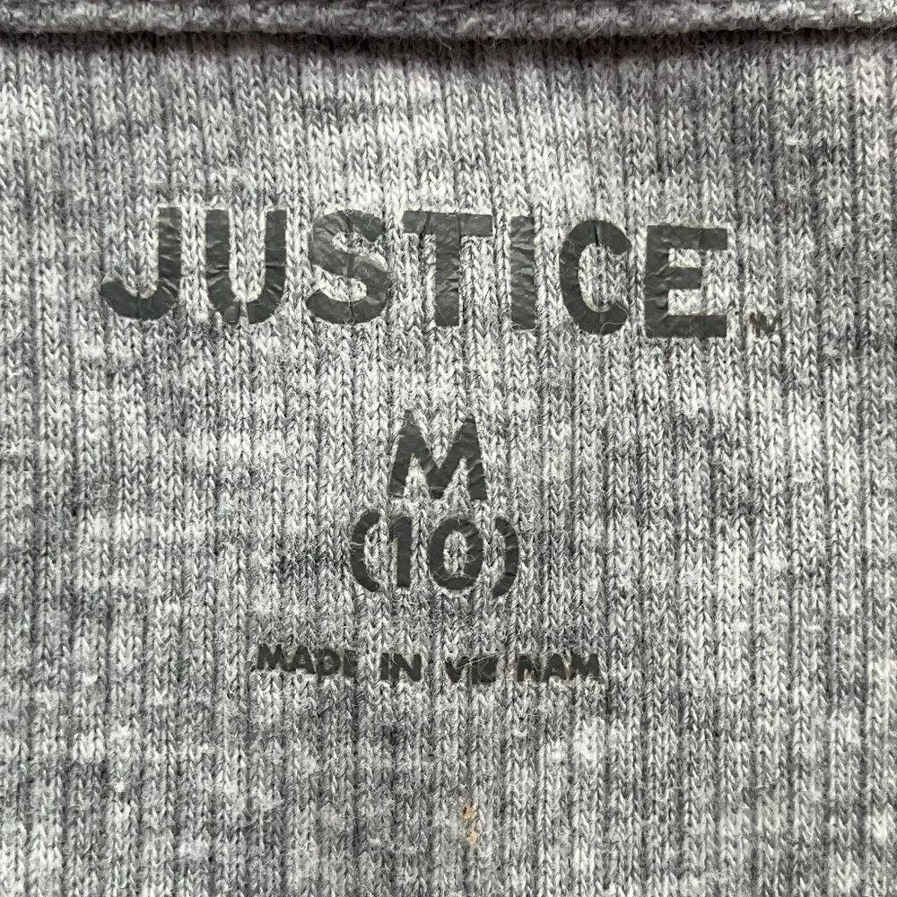 Justice Gray Lace Trim Cami Size 10